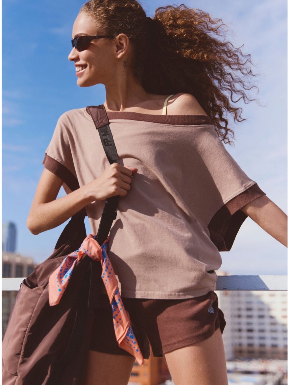 HOT SHOT DOLMAN TOP COCOA COMBO